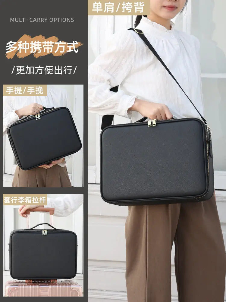 Makeup Case with Light and Mirror, Led Makeup Bag, Large Capacity Makeup Box, Storage Box, Storage Bag, Multifunctional GreatEagleInc