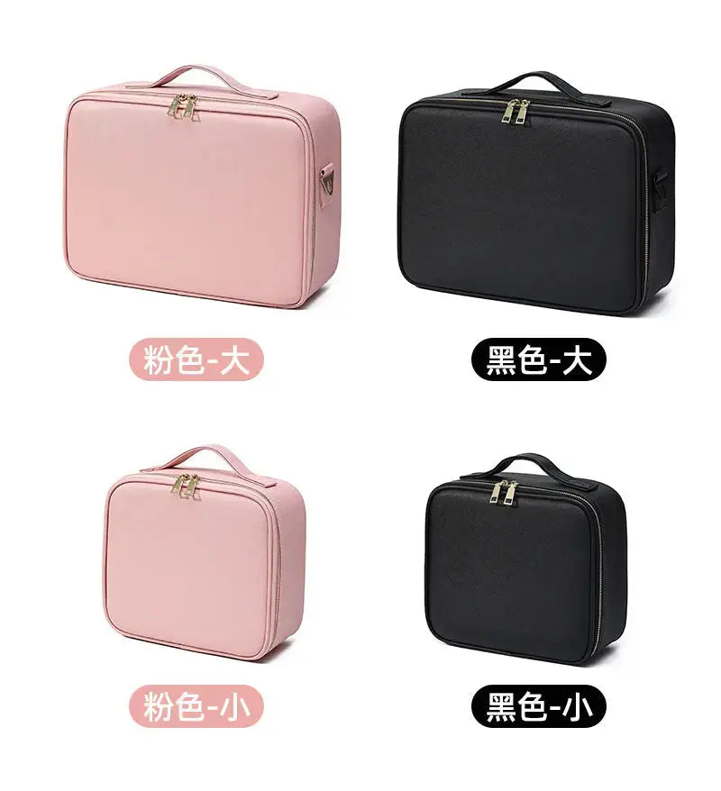 Makeup Case with Light and Mirror, Led Makeup Bag, Large Capacity Makeup Box, Storage Box, Storage Bag, Multifunctional GreatEagleInc