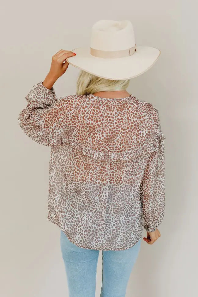 Mallory Patterned Tie Top Stay Warm in Style