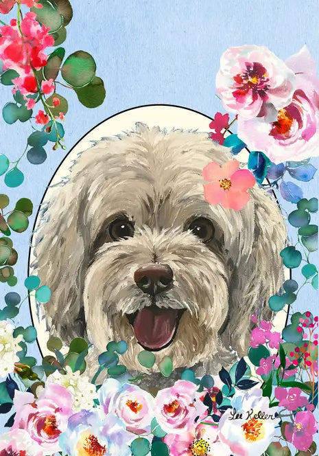 Maltipoo - Hippie Hound Studios Spring  House and Garden Flags Best of Breed