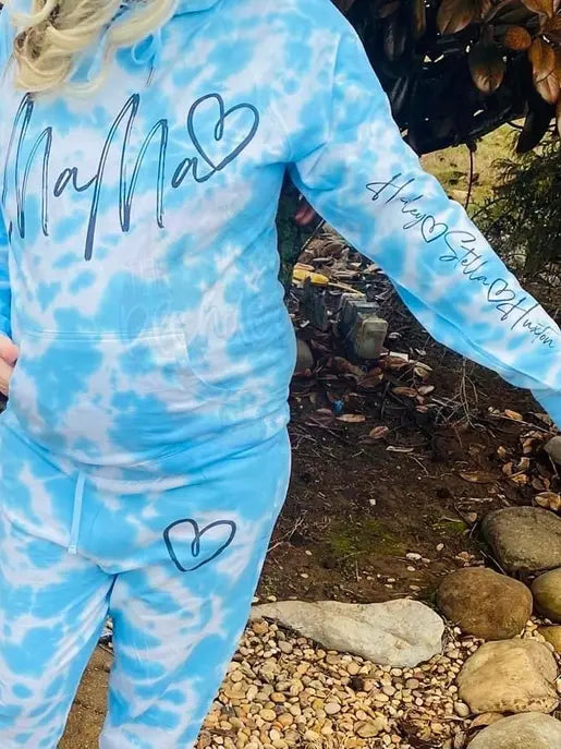 Mama Tie Dye Jogger Set The Blended Owl