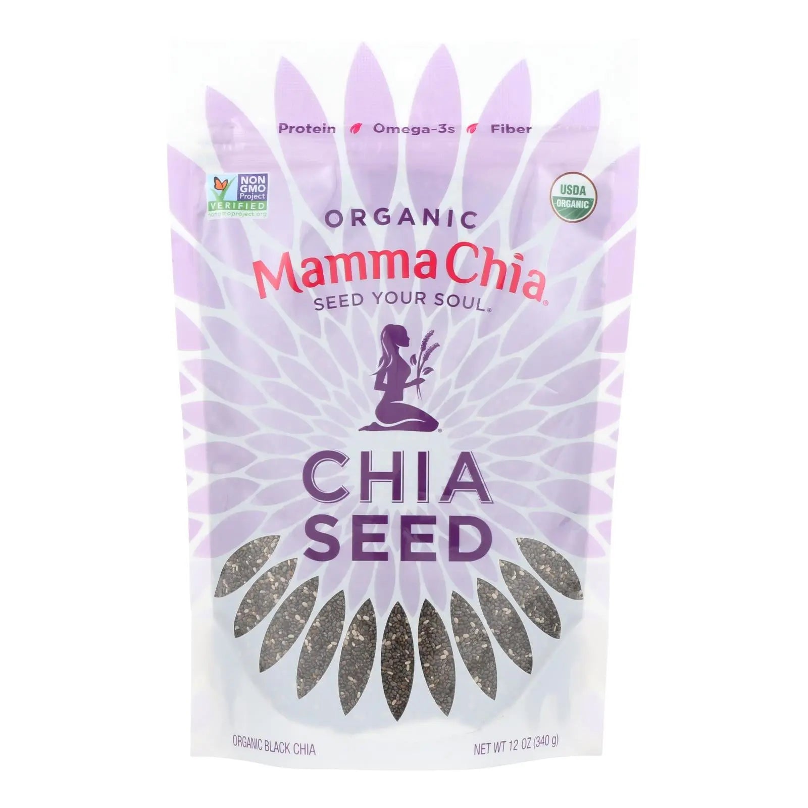 Mamma Chia Chia Seed - Organic - Black - Case Of 4 - 12 Oz Mamma Chia