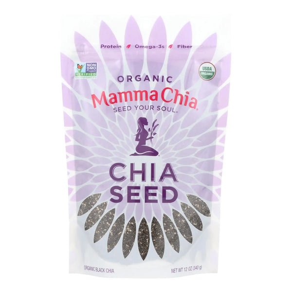 Mamma Chia Chia Seed - Organic - Black - Case Of 4 - 12 Oz Mamma Chia