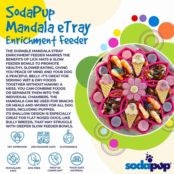 Mandala Design eTray Enrichment Tray for Dogs SodaPup