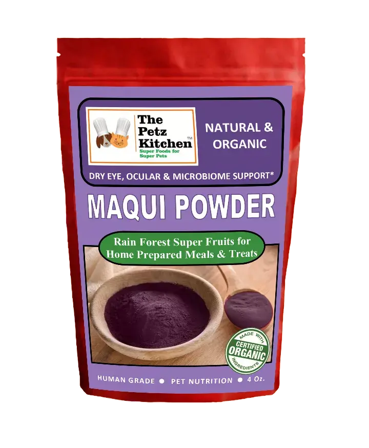 Maqui Berry Powder - Dry Eye Ocular & Microbiome Support* Organic The Petz Kitchen Dog & Cat Holistic Super Foods* Organic Pet Systems