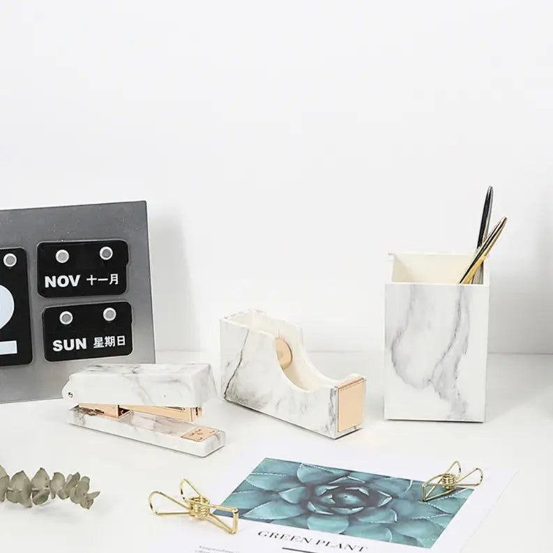 Marble White Desk Kit Cocus Pocus