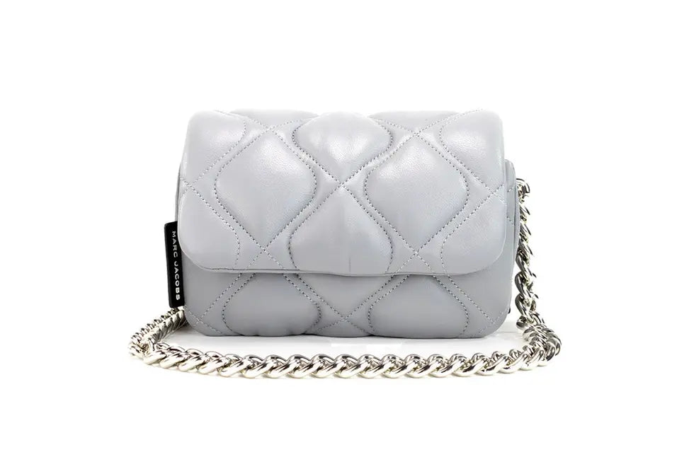 Marc Jacobs Small Rock Grey Quilted Leather Crossbody Bag JV Deals