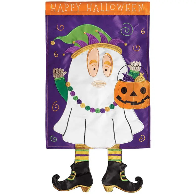 Mardi Gras Ghost Jester Flag Garden Dicksons Inc