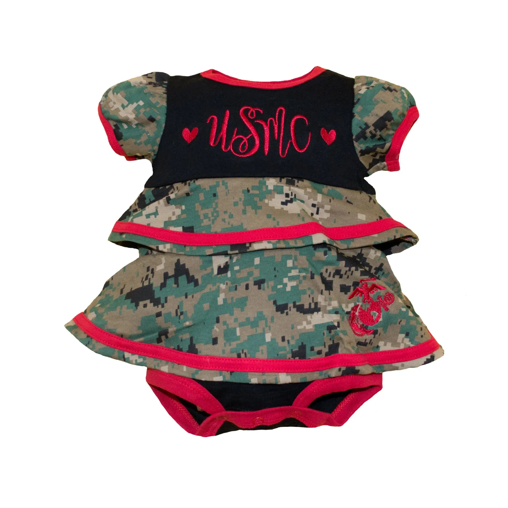 Marine Woodland Baby Ruffle Dress Trooper Clothing