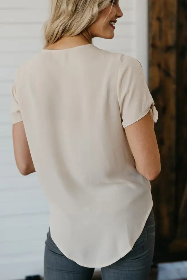 Martha Wrap Tie Top Stay Warm in Style
