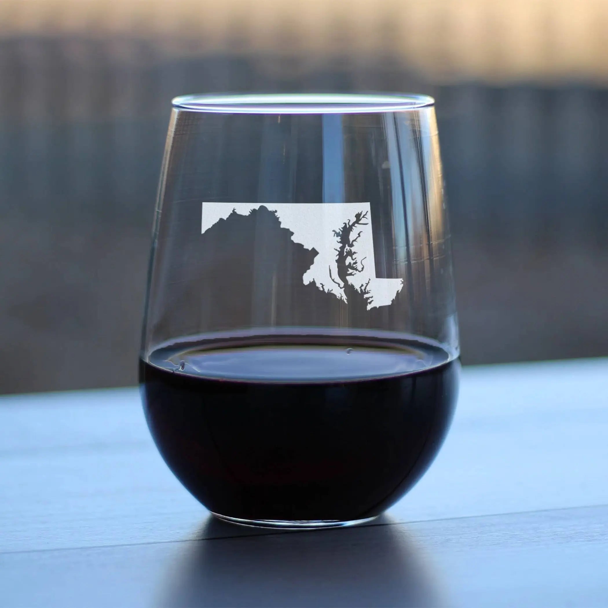 Maryland Outline Stemless Wine Glass - Marylanders Gifts Bevvee
