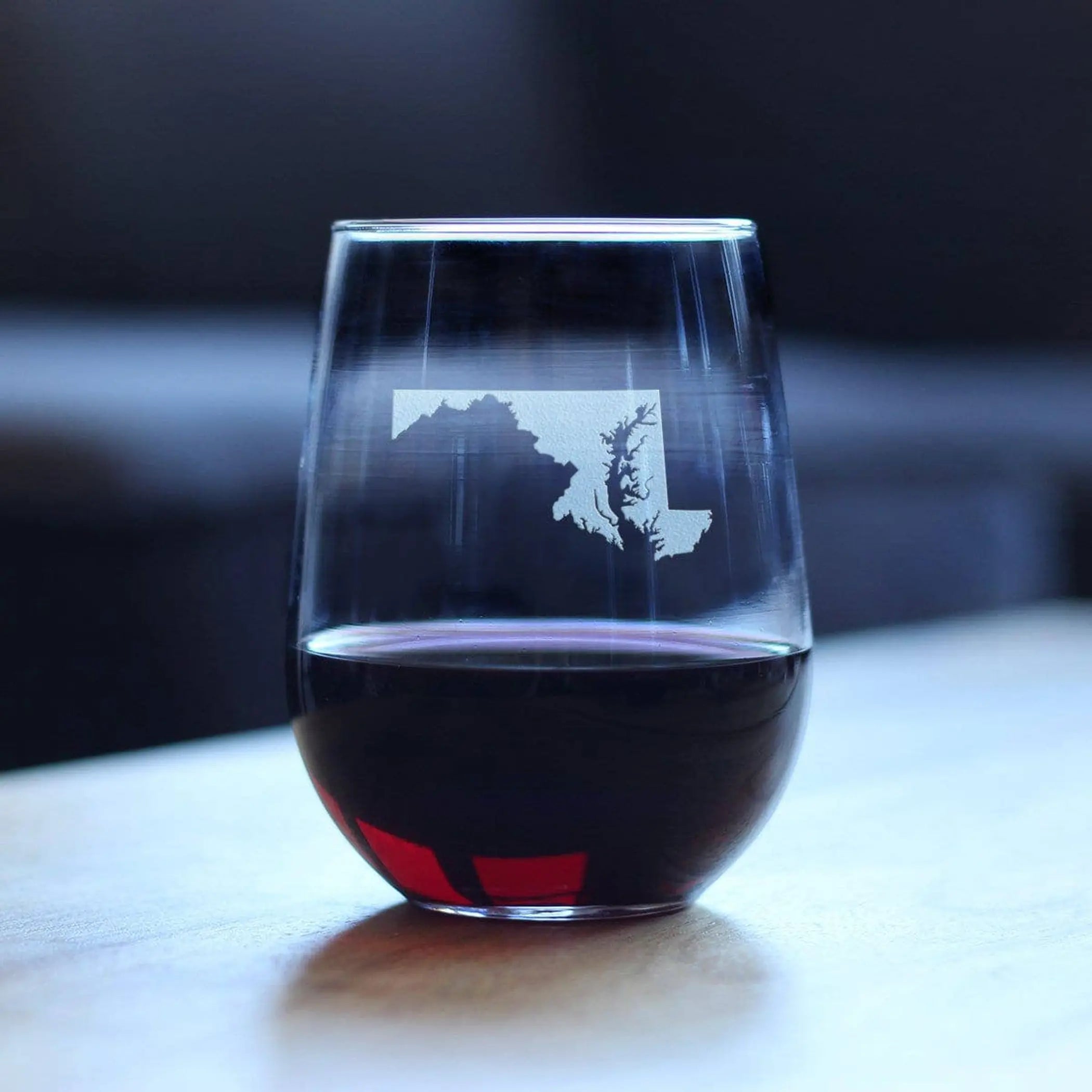 Maryland Outline Stemless Wine Glass - Marylanders Gifts Bevvee