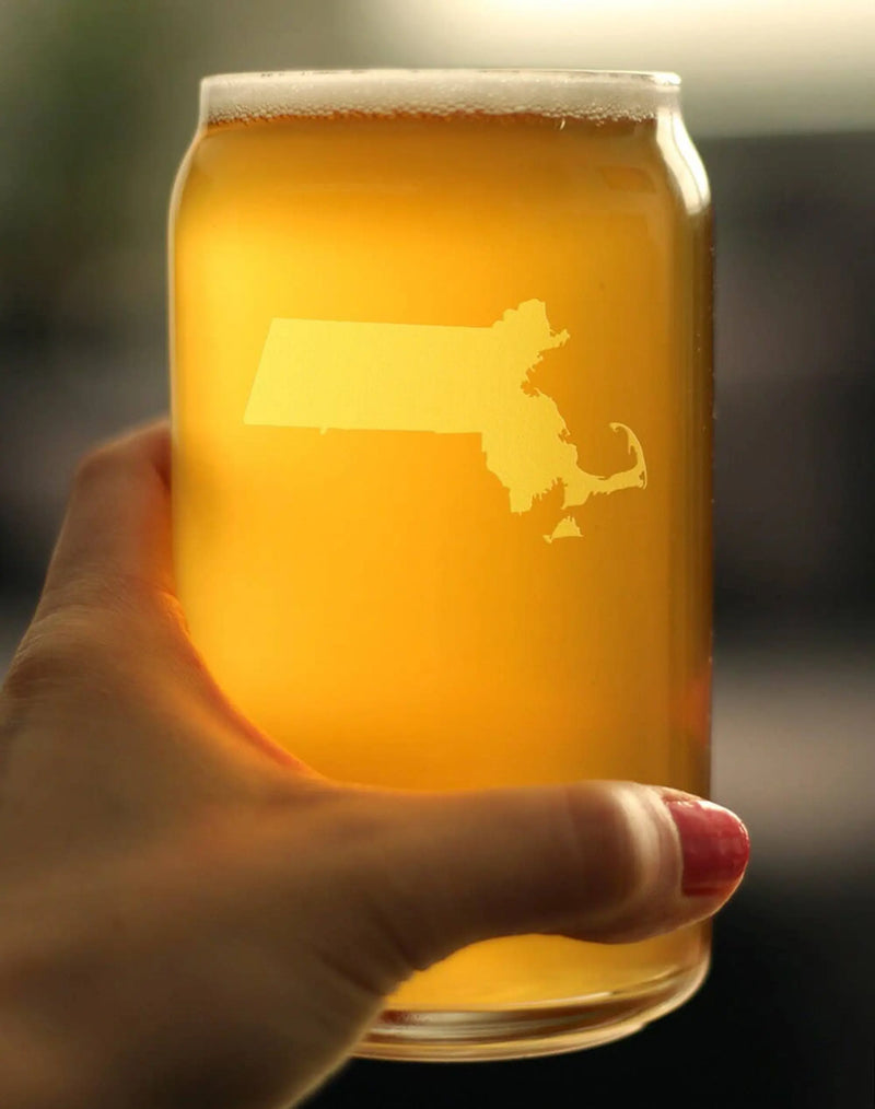 Massachusetts Beer Can Pint Glass - Bay Staters Gifts Bevvee