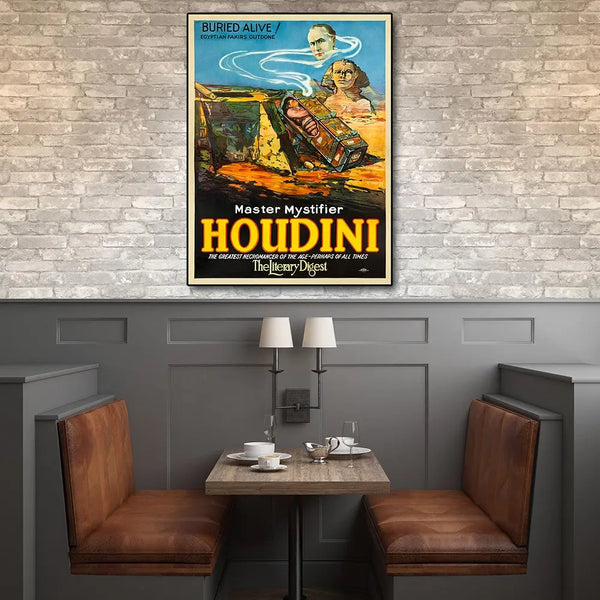 Master Mystifier Houdini Vintage Magic Unframed Print Wall Art Homeroots Home Decor