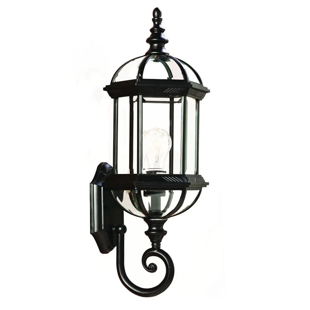 Matte Black Cylindrical Lantern Wall Light Homeroots Outdoor