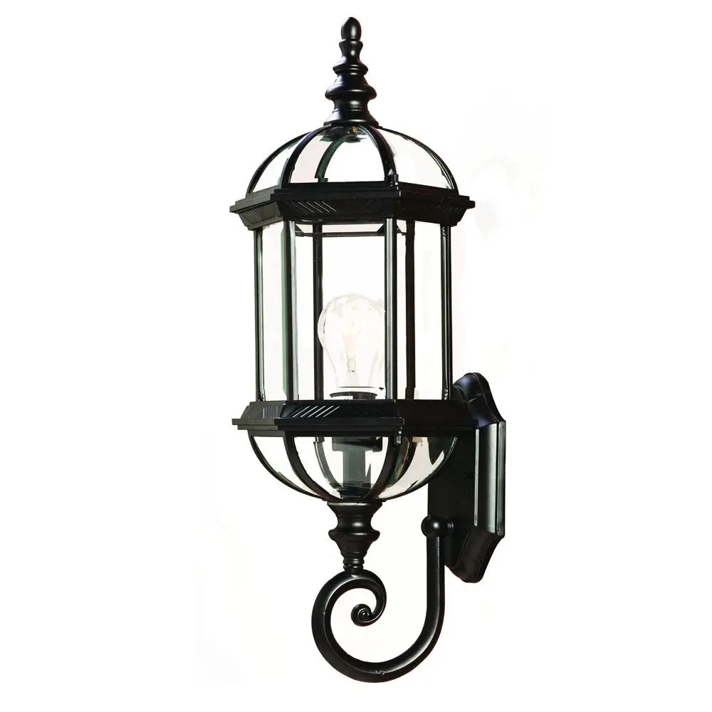 Matte Black Cylindrical Lantern Wall Light Homeroots Outdoor