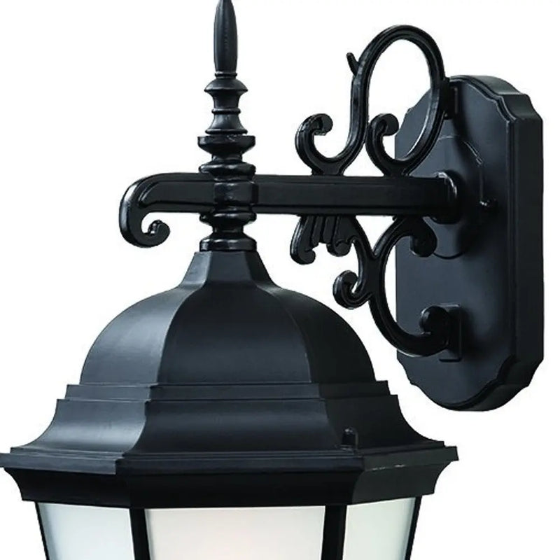 Matte Black Domed Hanging Lantern Wall Light Homeroots Outdoor