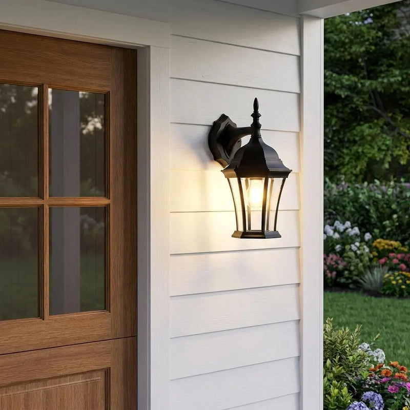 Matte Black Hanging Carousel Lantern Wall Light Homeroots Outdoor