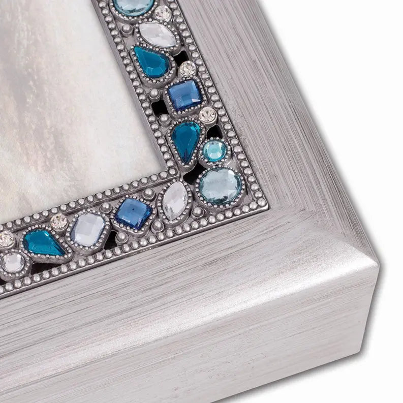 May God Bless You Petite Silver Tone Jeweled Music Box Dicksons Inc