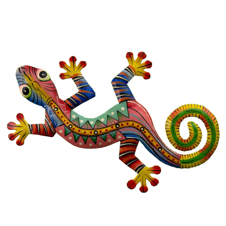 Medium Painted Gecko #1 Le Primitif Galleries