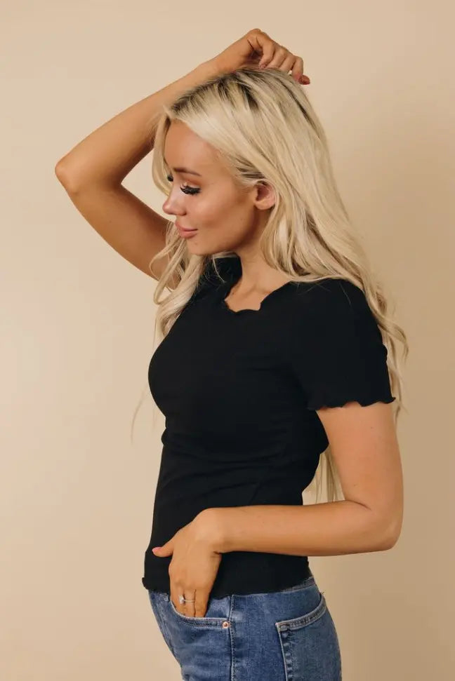 Melville Ribbed Knit Crop Top Stay Warm in Style