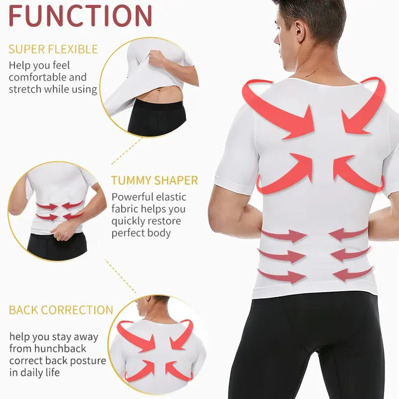 Men Slimming Body Shaper Belly Control Shapewear Man Shapers Modeling Underwear Waist Trainer Corrective Posture Vest Corset GreatEagleInc