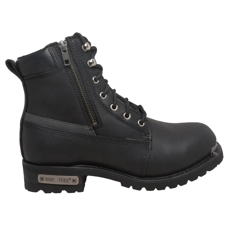 Men's 6" Reflective Double Zipper Biker RideTecs