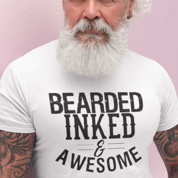 Men's Bearded Inked Awesome T-Shirt Dream Team Designs