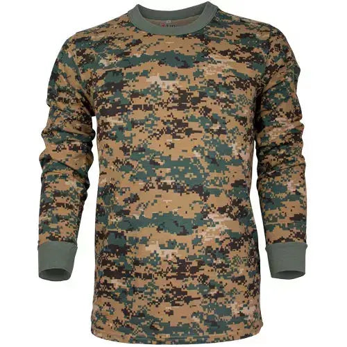 Men's Long Sleeve T-Shirt - Digital Woodland Fox Outdoor