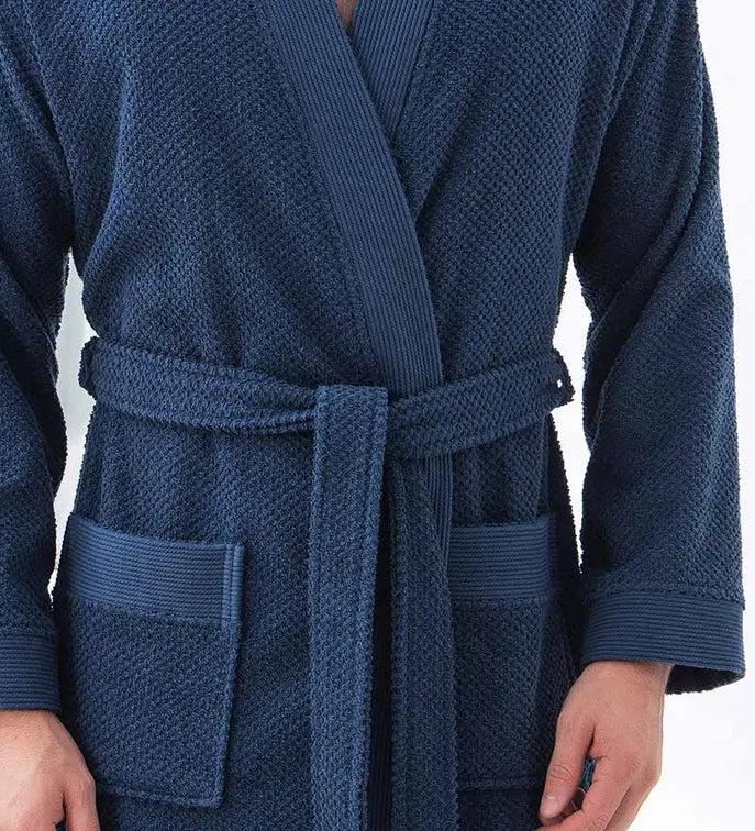 Men's Turkish Cotton Terry Cloth Kimono Robe Seren