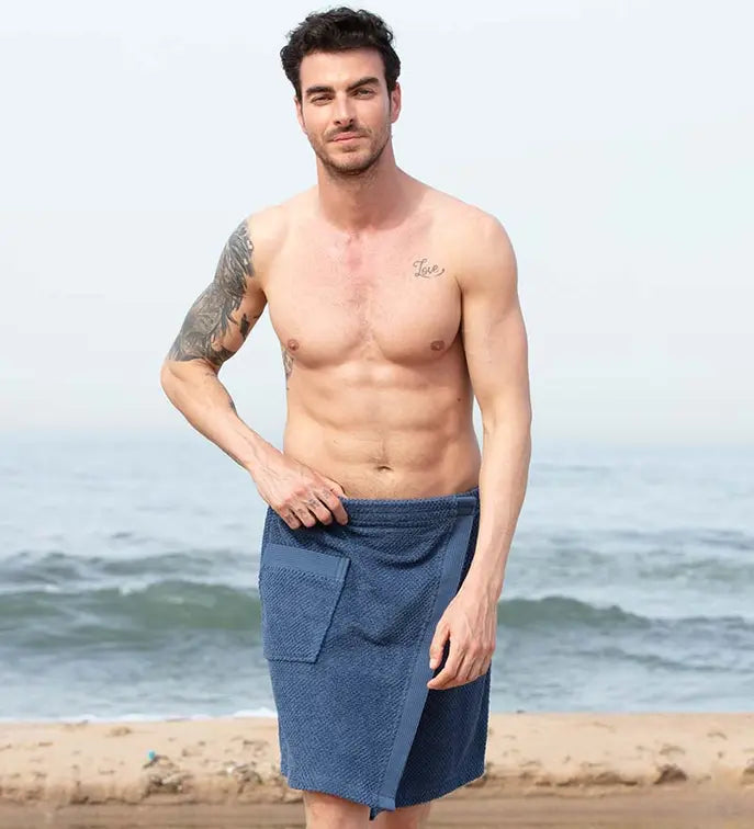 Men's Turkish Cotton Towel Wrap Seren