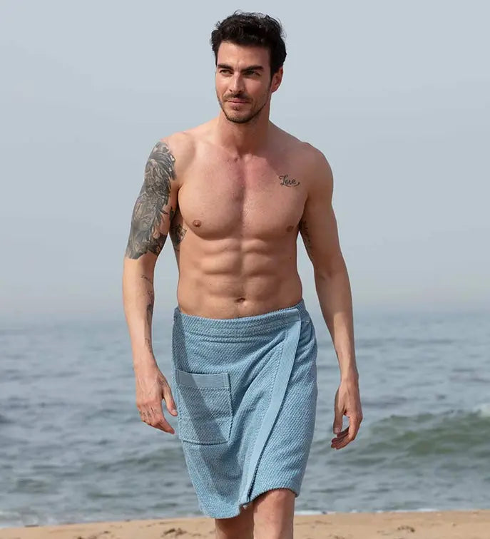 Men's Turkish Cotton Towel Wrap Seren