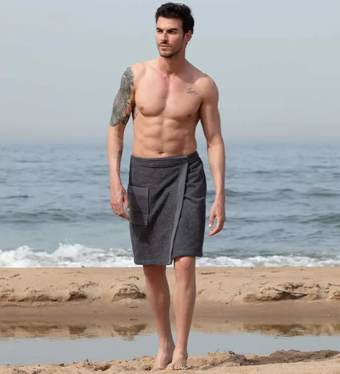 Men's Turkish Cotton Towel Wrap Seren