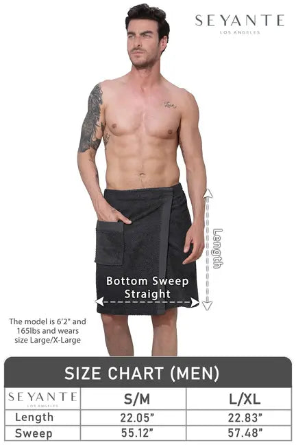 Men's Turkish Cotton Towel Wrap Seren
