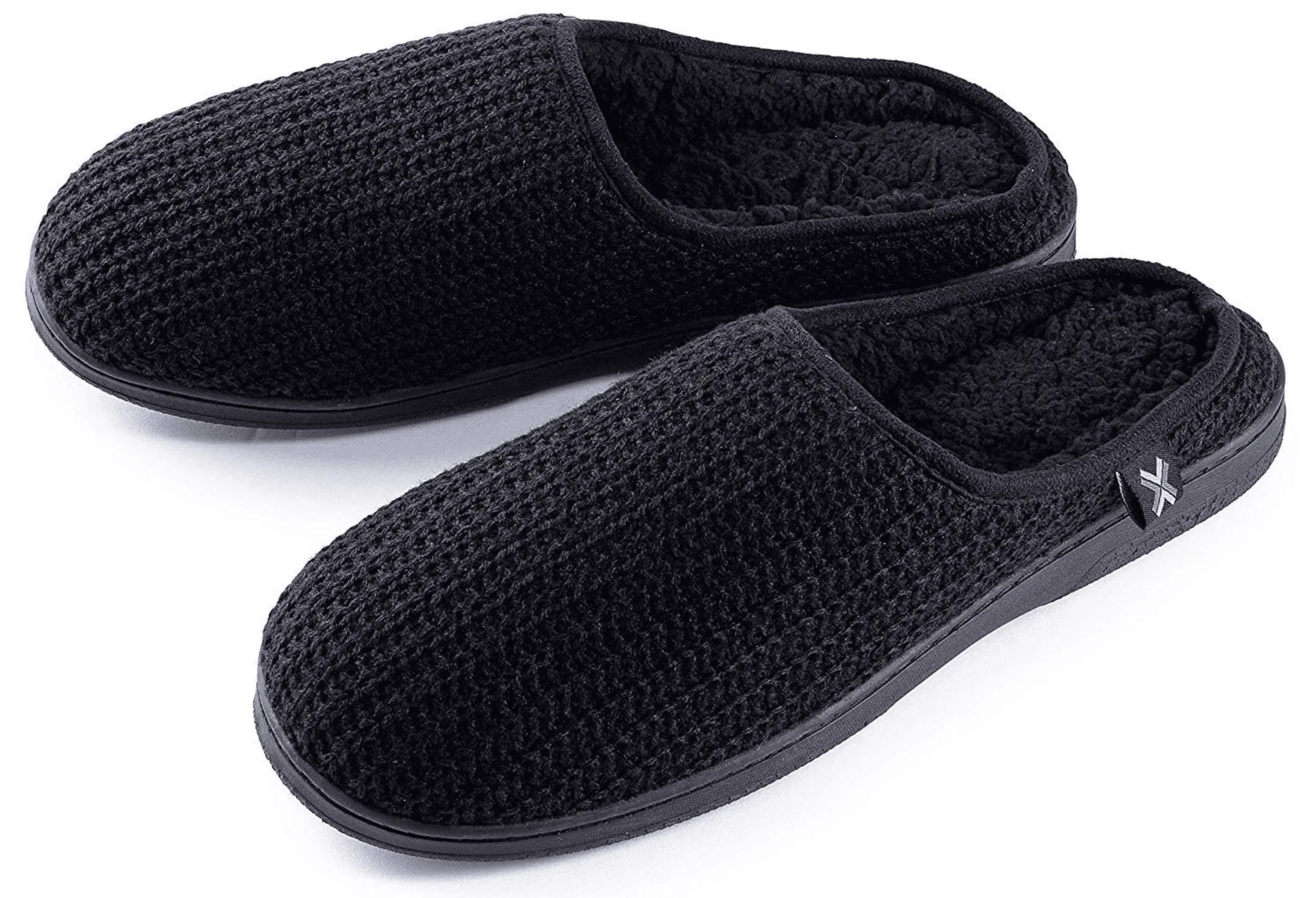 Mens Comfortable Wool Knit House Slippers Roxoni