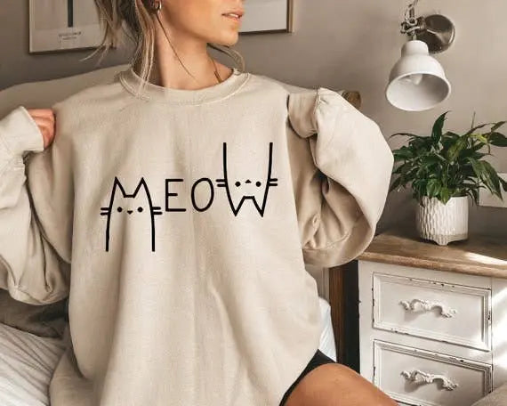 Meow Sweatshirt Pawsome Pet