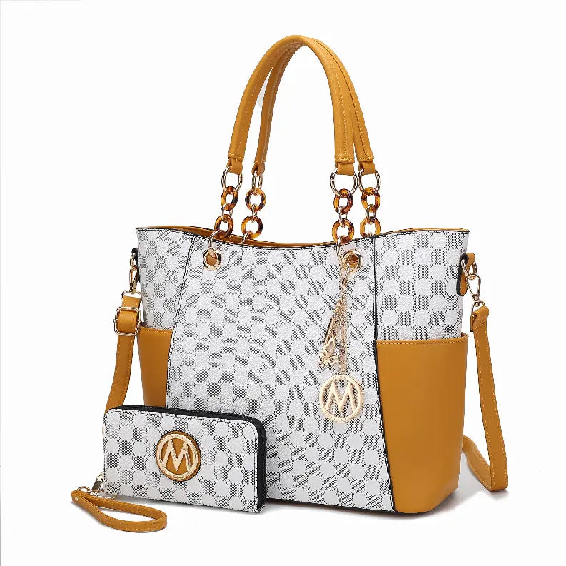 Merlina 2 Piece Women Tote Handbag with Wallet MKF Collection by Mia K.