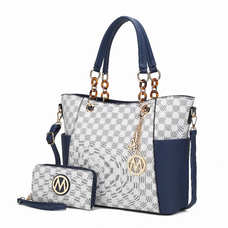 Merlina 2 Piece Women Tote Handbag with Wallet MKF Collection by Mia K.