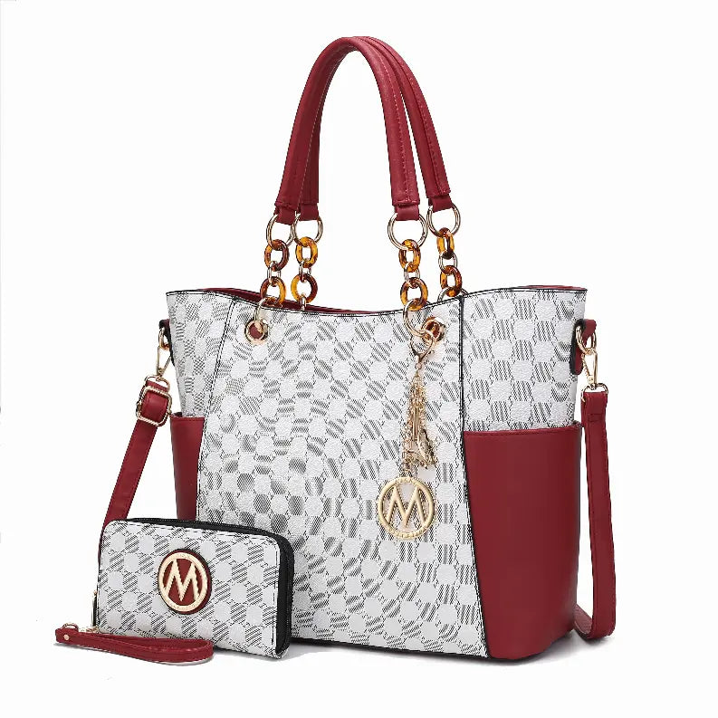 Merlina 2 Piece Women Tote Handbag with Wallet MKF Collection by Mia K.