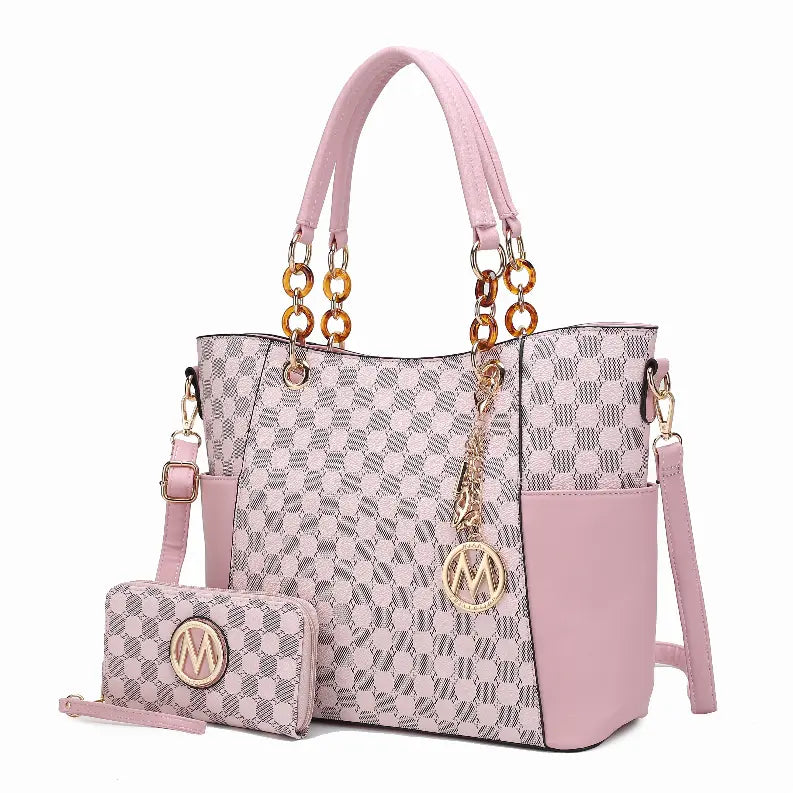 Merlina 2 Piece Women Tote Handbag with Wallet MKF Collection by Mia K.