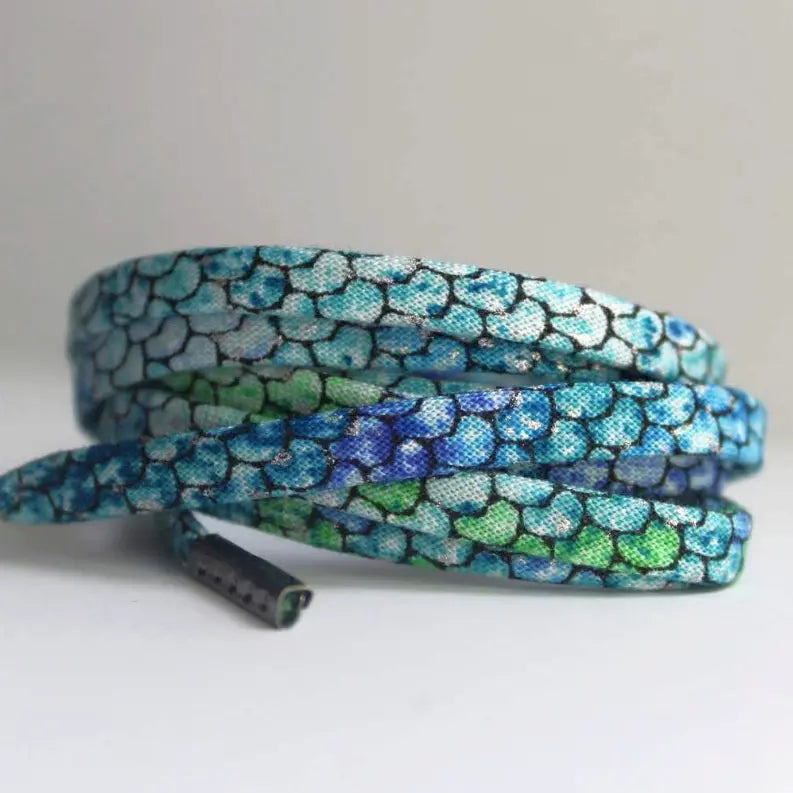 Mermaid Shoelaces with Metal Tips Cutelaces