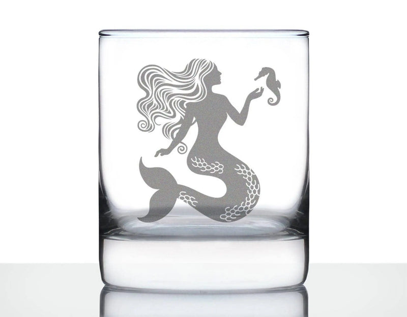 Mermaid Whiskey Rocks Glass - Beach Gifts and Decor Bevvee