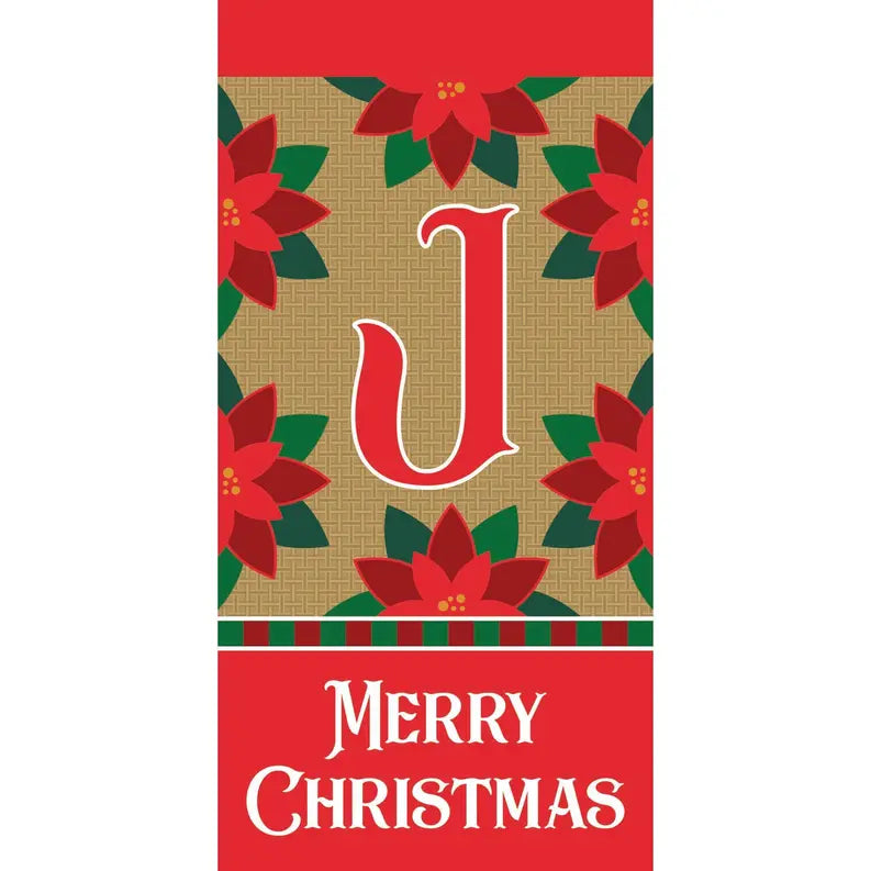 Merry Christmas Monogram Mini Flag Dicksons Inc