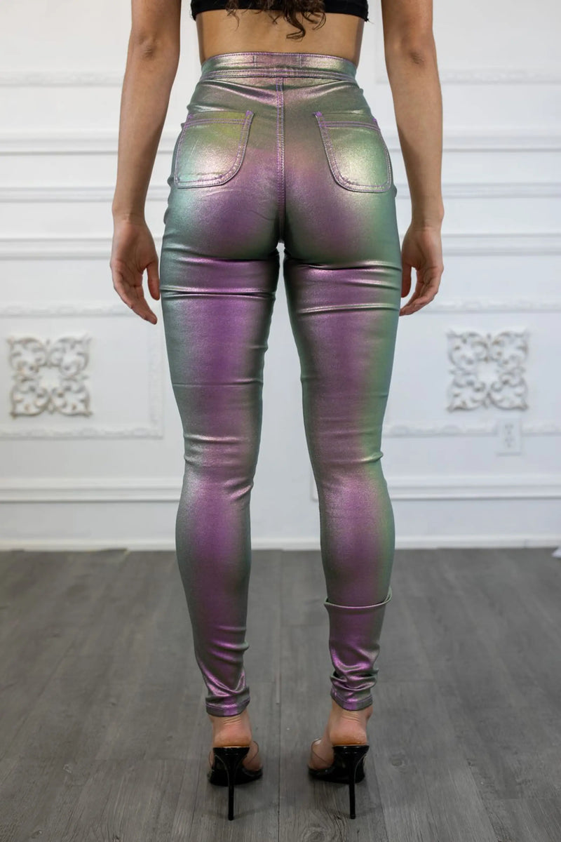 Metallic Dimensions Disco Stretch Pants SurelyMine