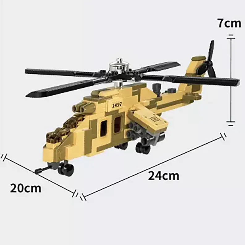 Mi-24 Hind Helicopter Flight Force Building Brick Kit (152 pcs) Texas Toy Distribution
