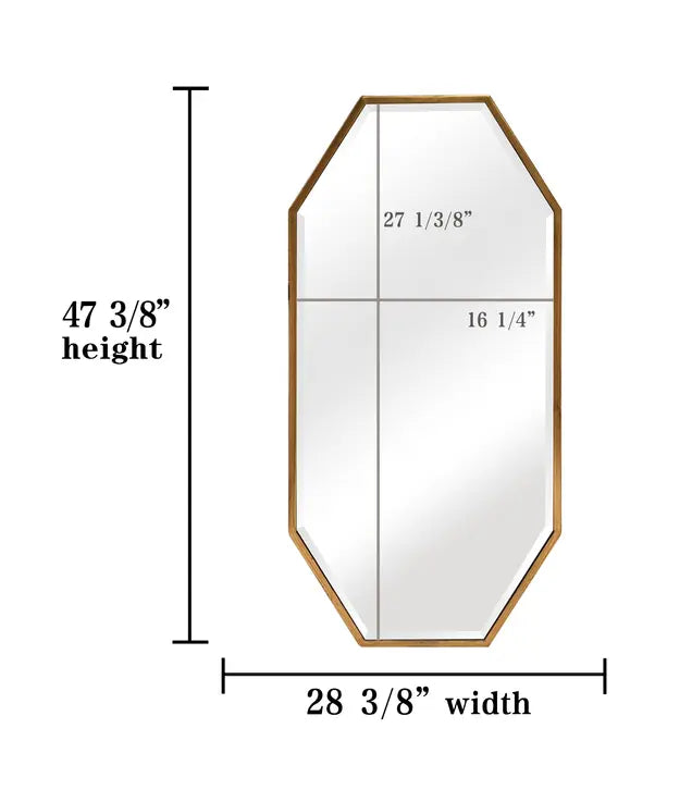 Mia Modern Large Octagon Tray Frame Wall Mirror SBC-LTD