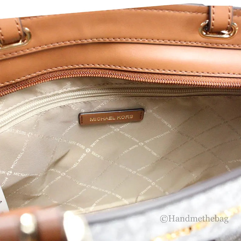 Michael Kors Jet Set Vanilla PVC Double Pocket Tote JV Deals
