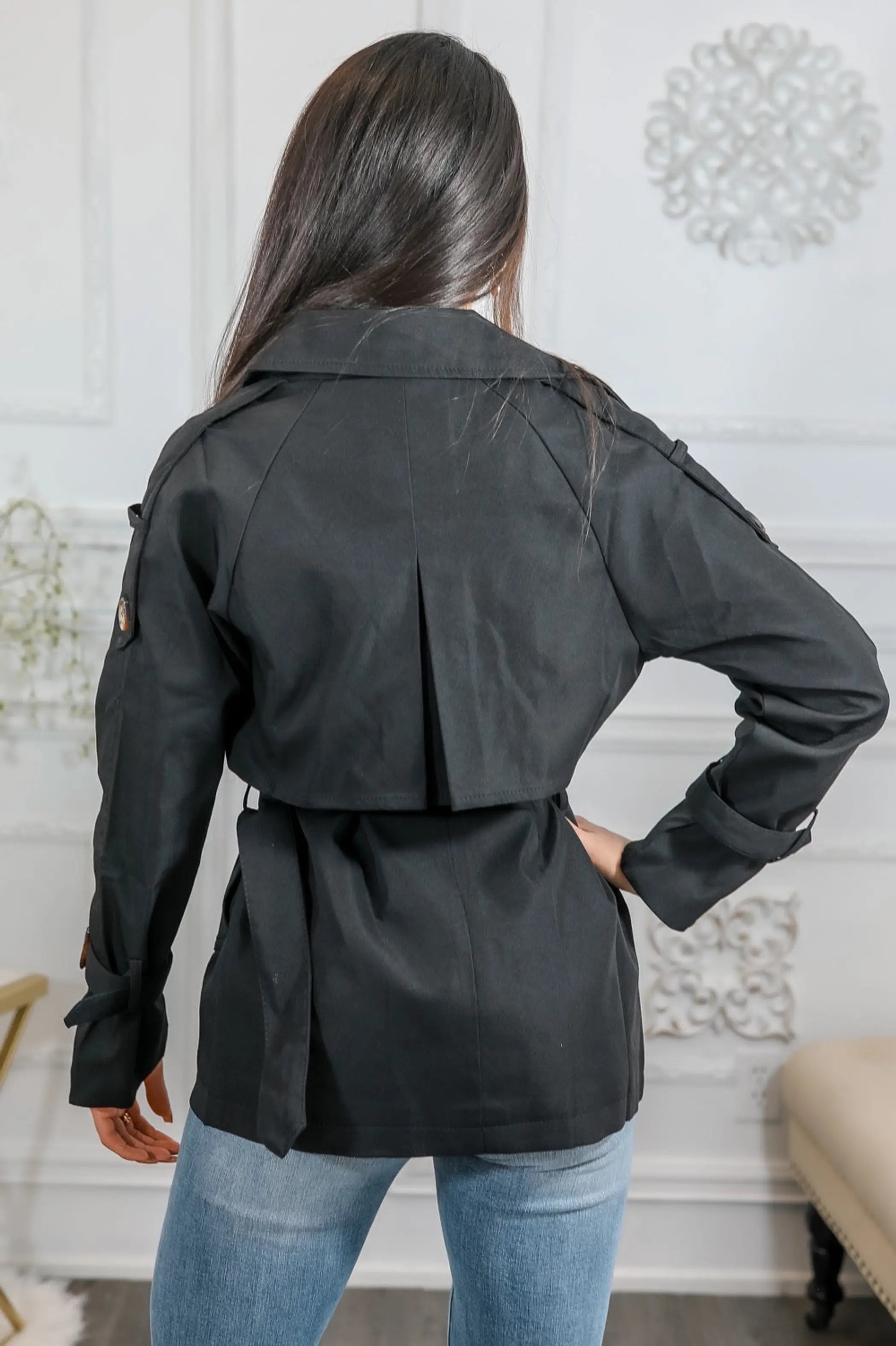 Mid Length Trench Coat Jacket SurelyMine