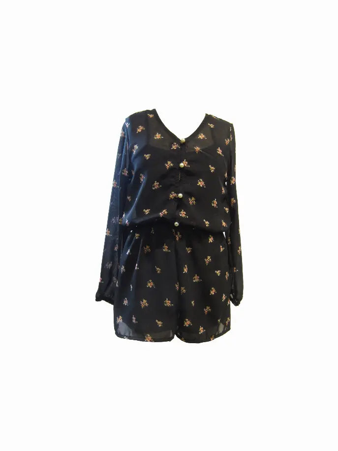 Midnight Flowers Romper Tru Luv