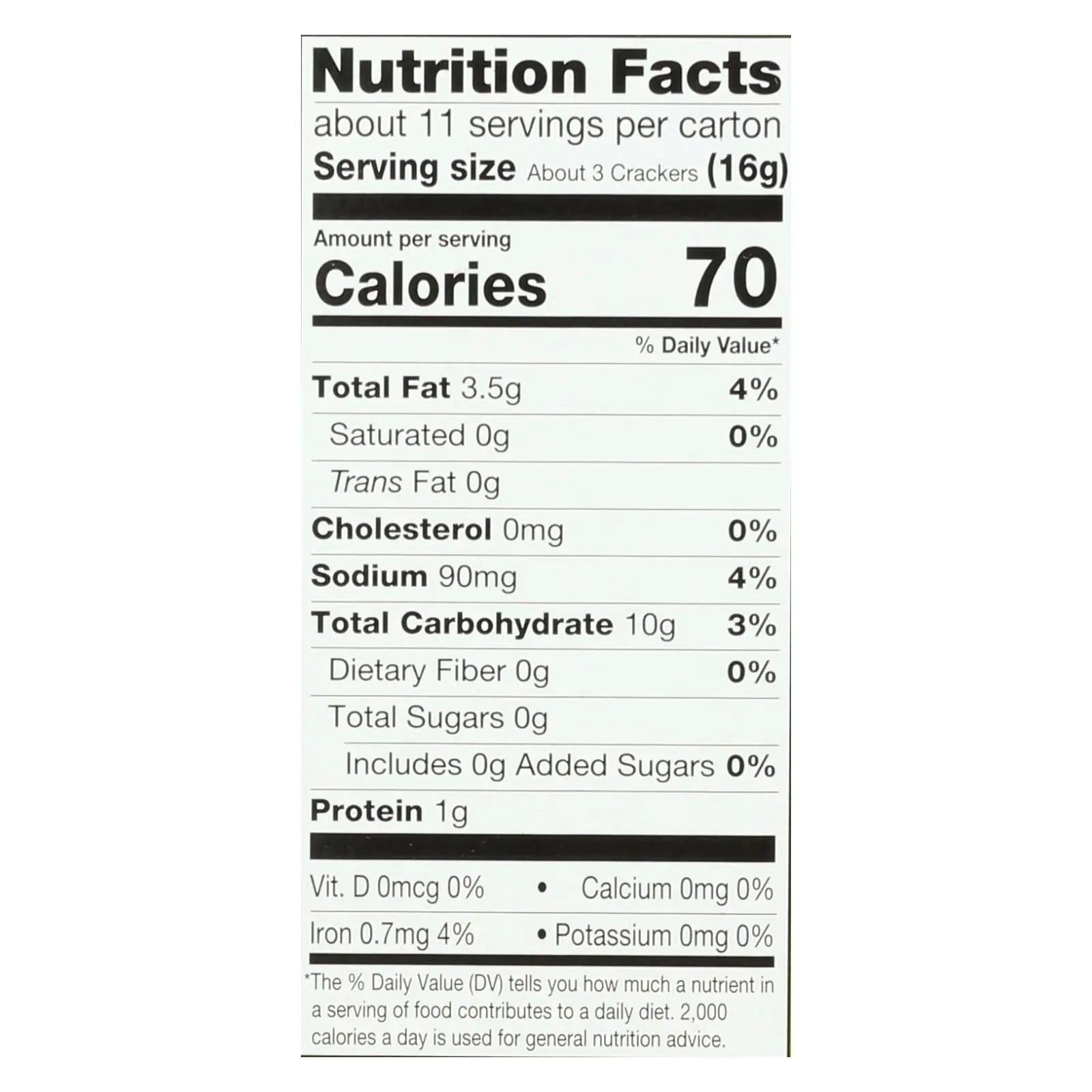 Miltons - Baked Crackers Oo&ss - Case Of 8 - 6 Oz Miltons